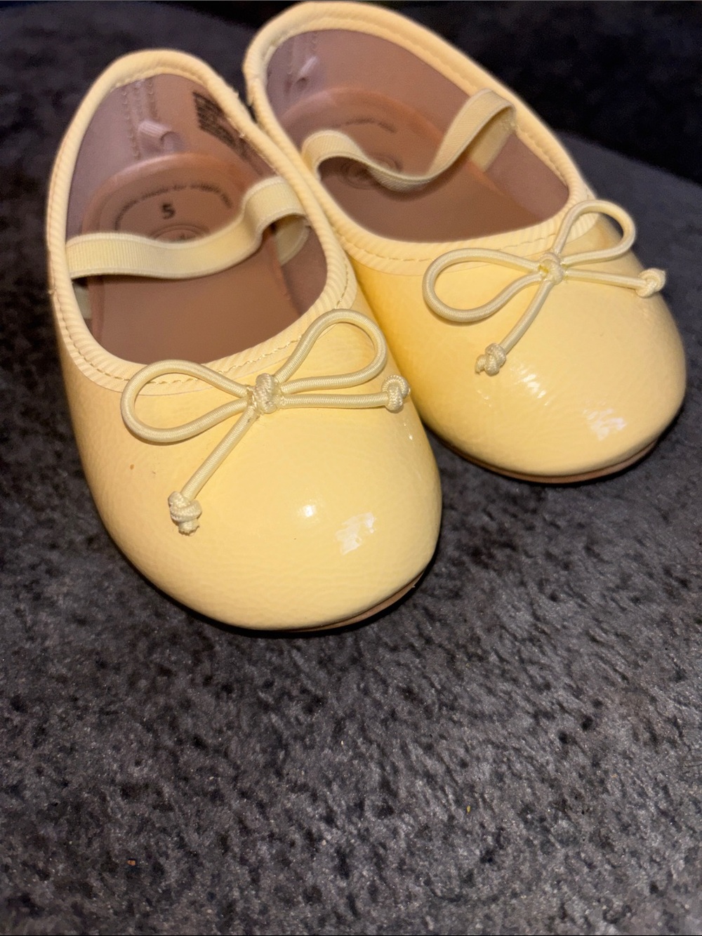 Girls' Yellow Flats with Bow